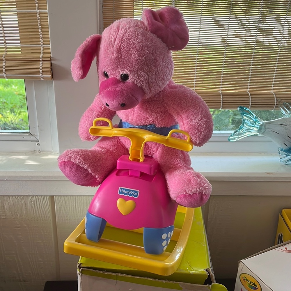 Fisher price rocker and Animal pals plush pig set